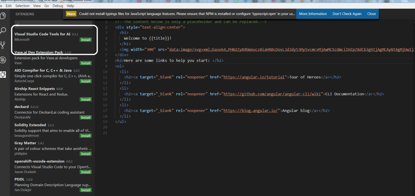 Visual Studio Code Tools for Artificial Intelligence(AI): First look ...